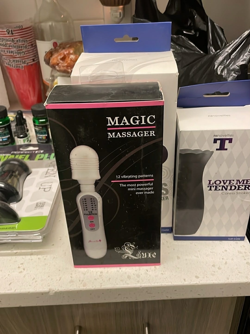 Magic Massager Mini Wand - White and Pink Accents